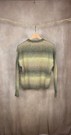 Maglia a righe sfumate di verde