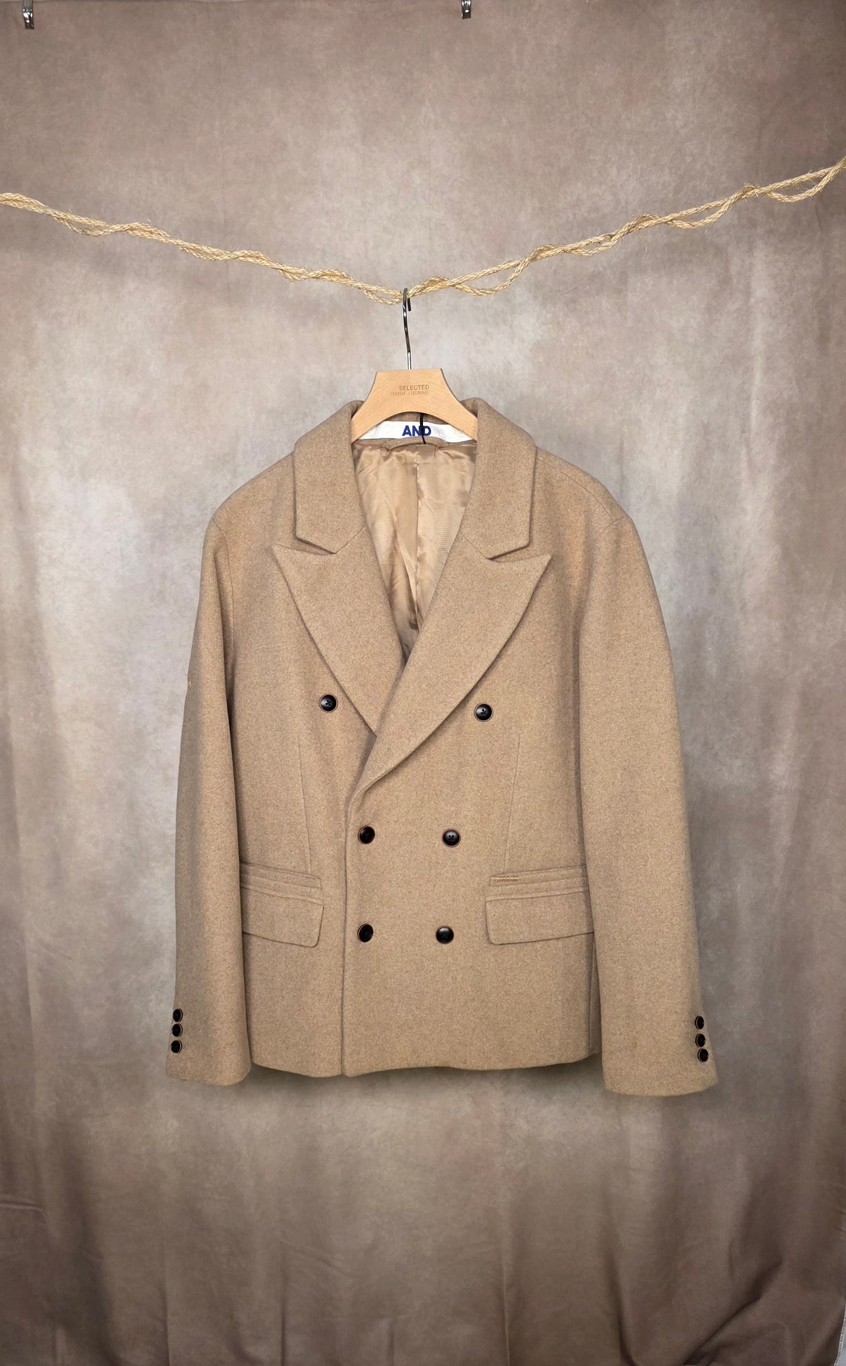 Cappotto corto in misto lana