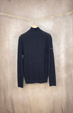 Maglione con mezza zip in cotone
