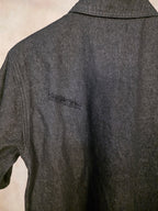 Camicia a maniche corte in denim scuro loose fit