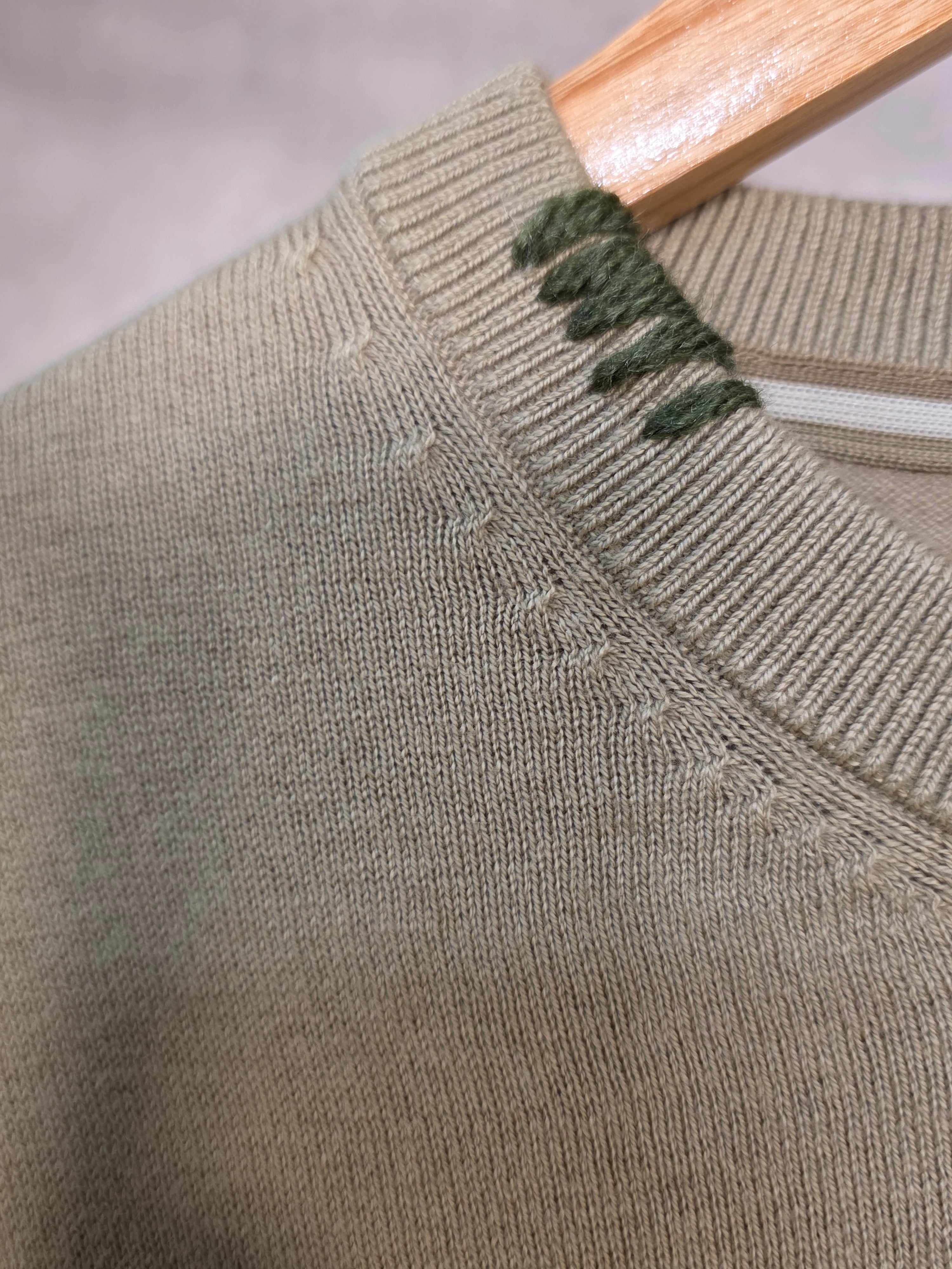 Maglia girocollo in misto cotone e cashmere
