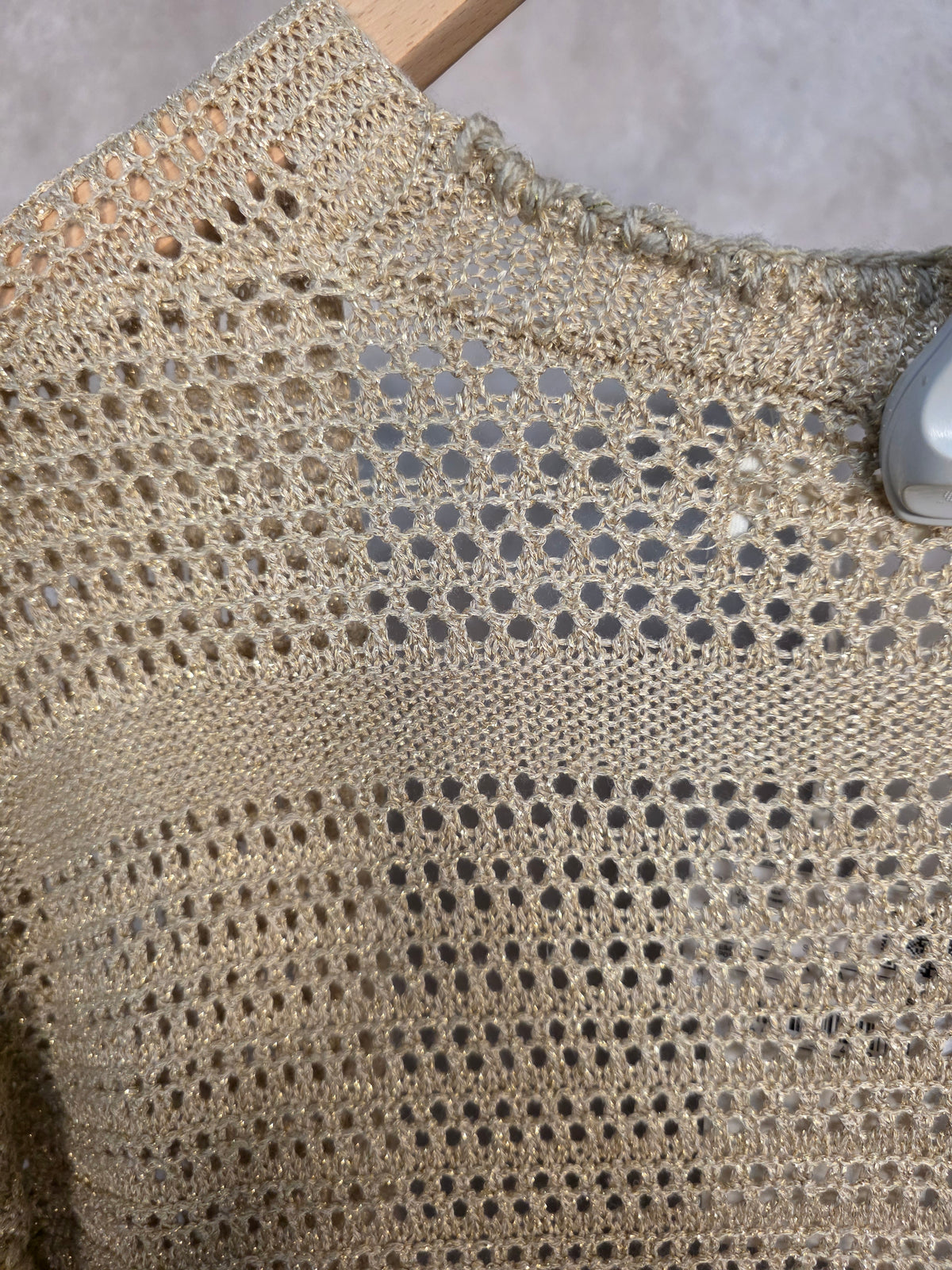 Cardigan in maglia traforata