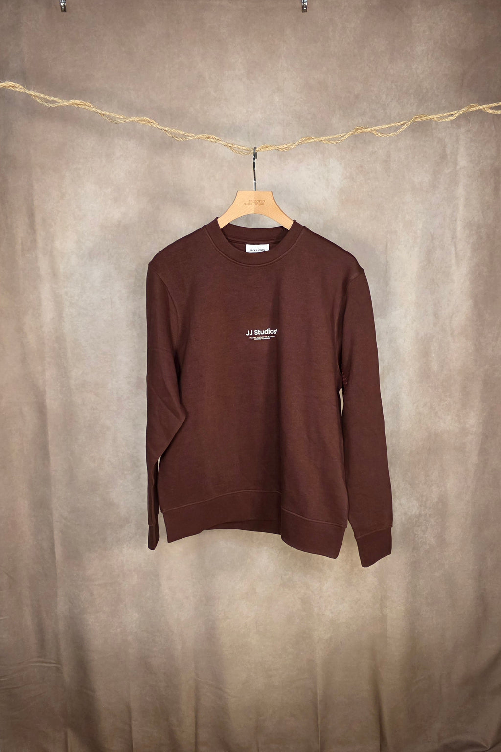 Felpa girocollo bordeaux con logo