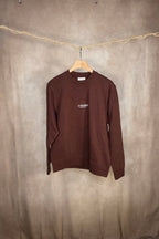 Felpa girocollo bordeaux con logo