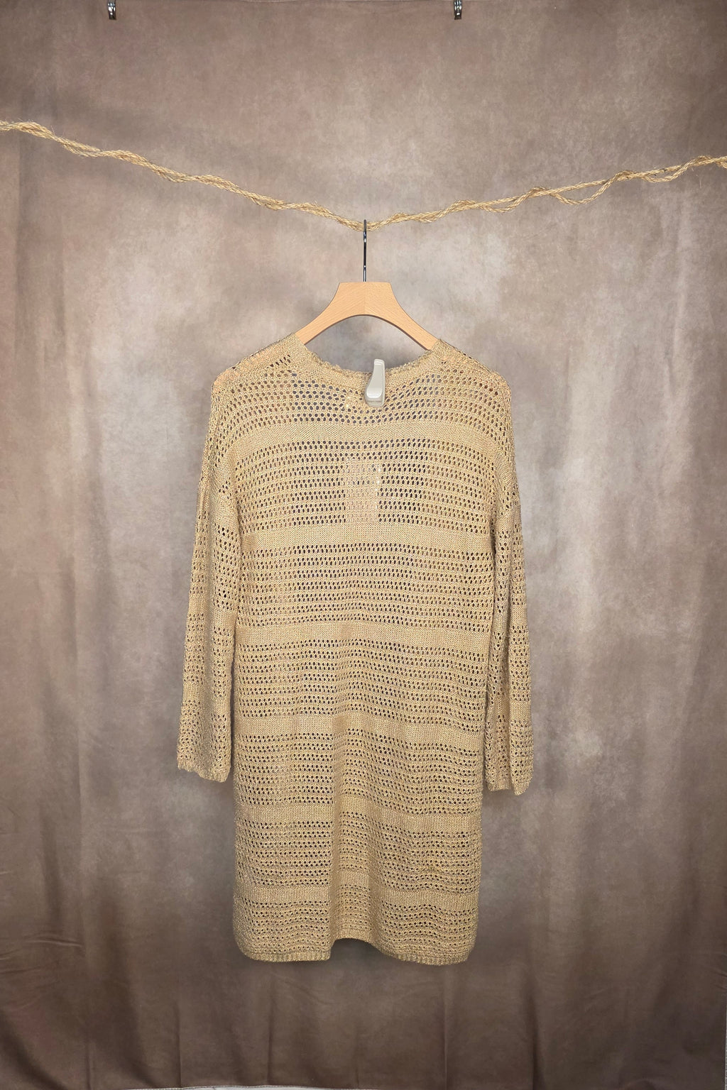 Cardigan in maglia traforata