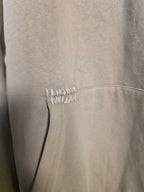 Felpa con cappuccio beige in misto cotone