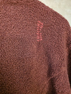 Felpa bordeaux con mezza zip