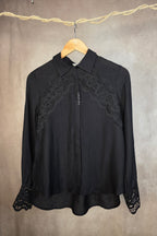 Camicia con dettagli in pizzo