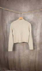 Cardigan cropped a scollo V
