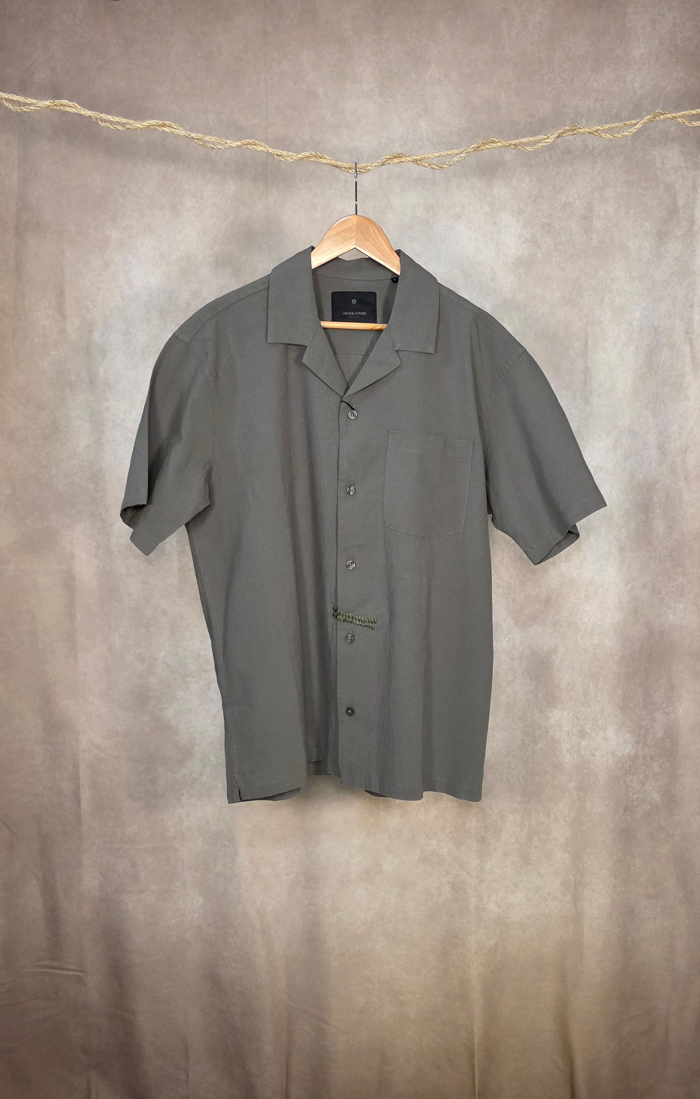 Camicia a maniche corte  in misto cotone