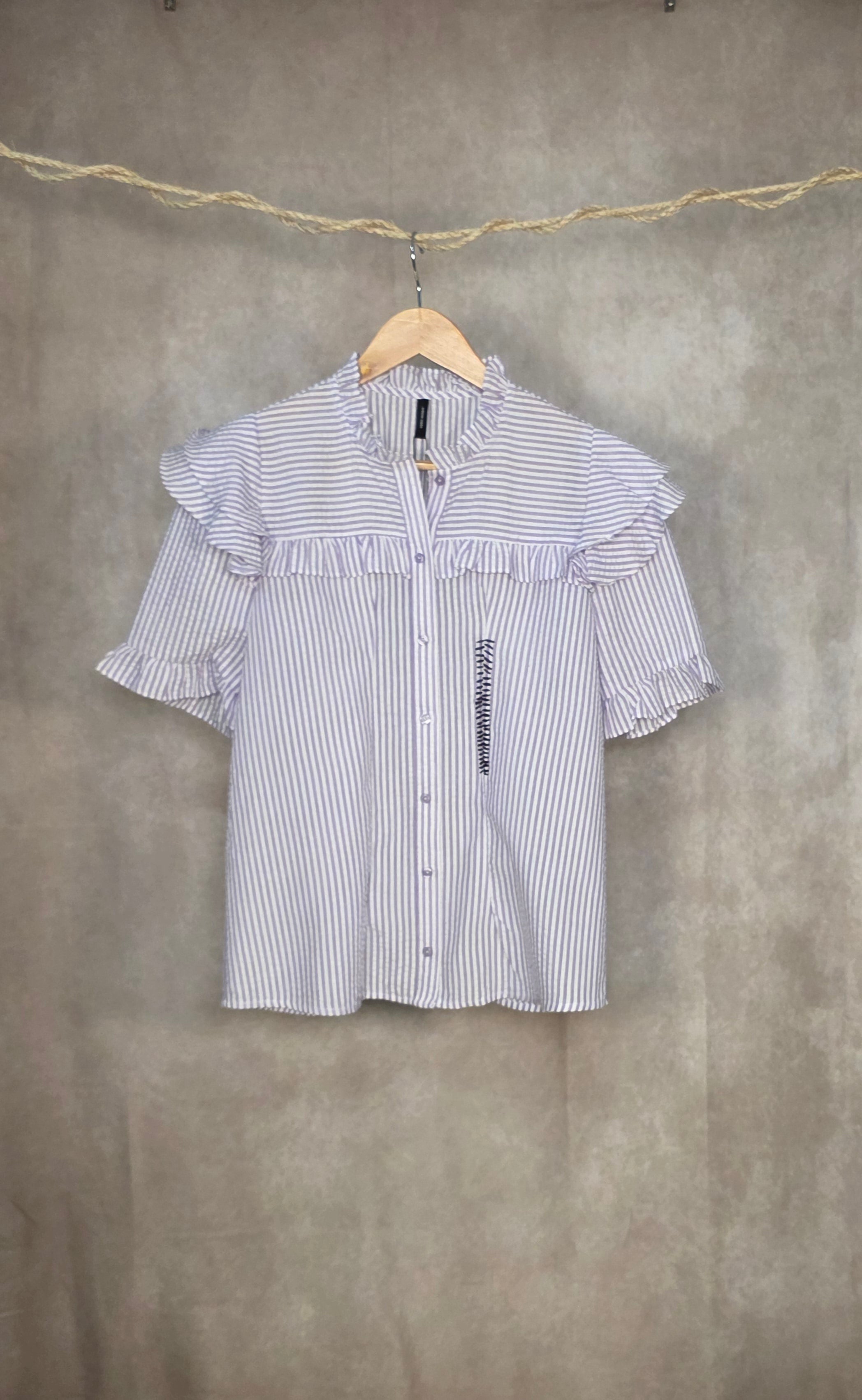 Camicia gessata viola