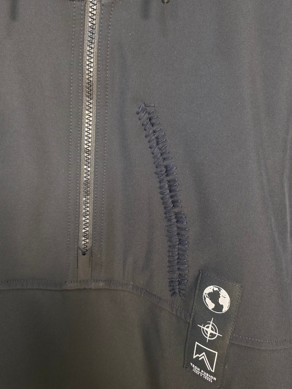 Felpa con mezza zip