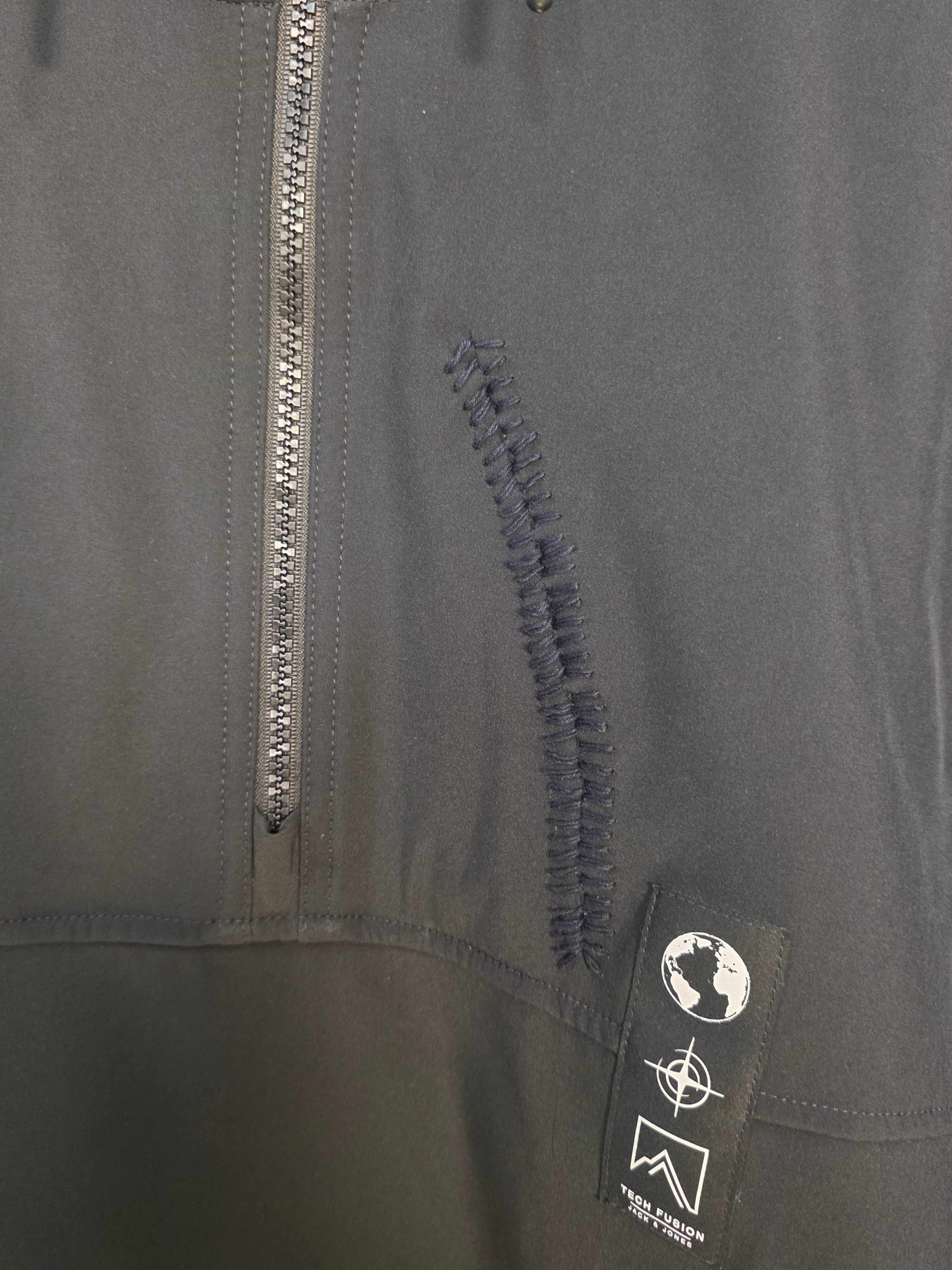 Felpa con mezza zip