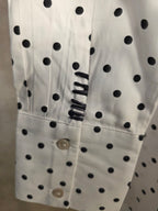 Camicia fluida bianca a pois