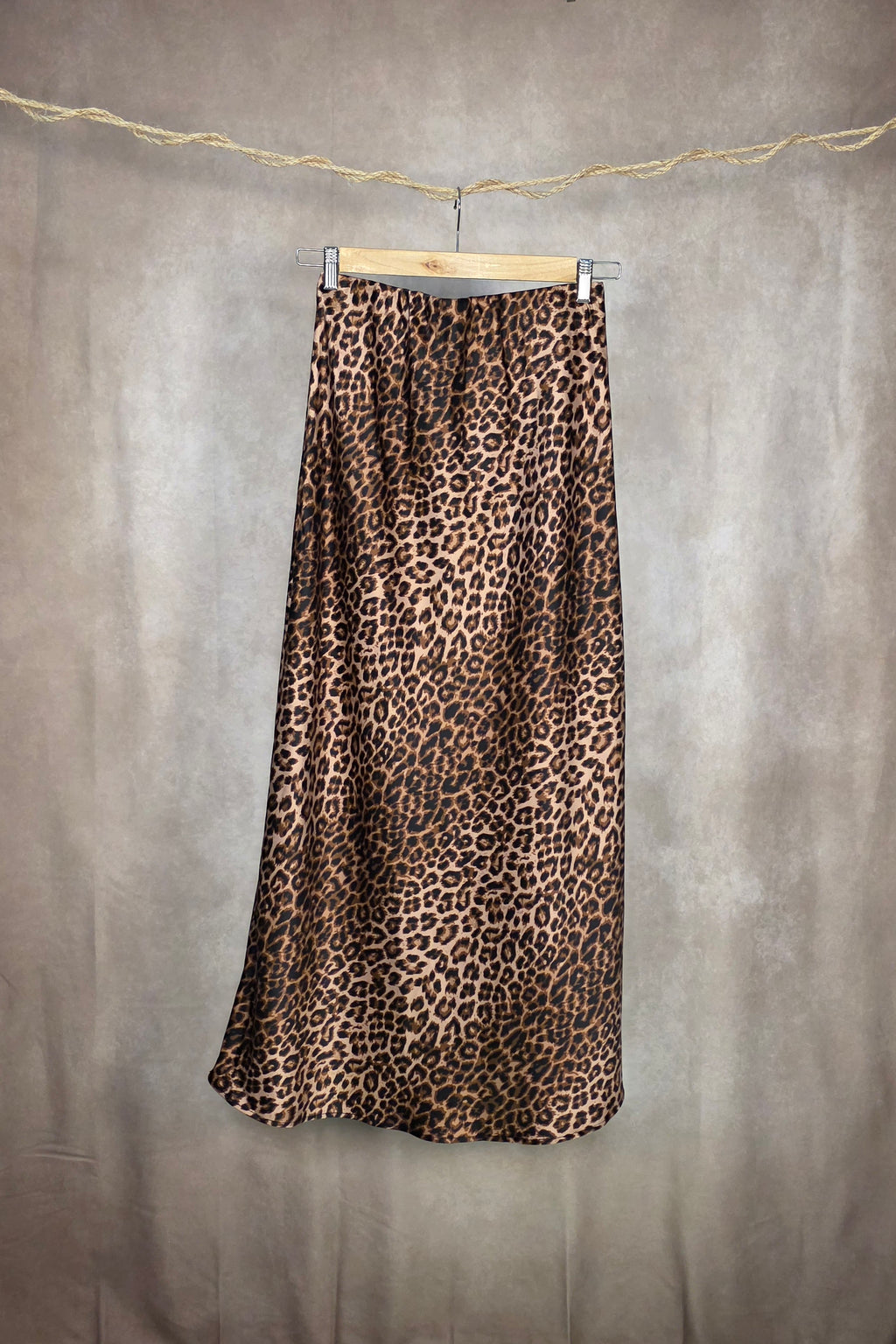 Gonna lunga animalier con spacco