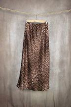 Gonna lunga animalier con spacco