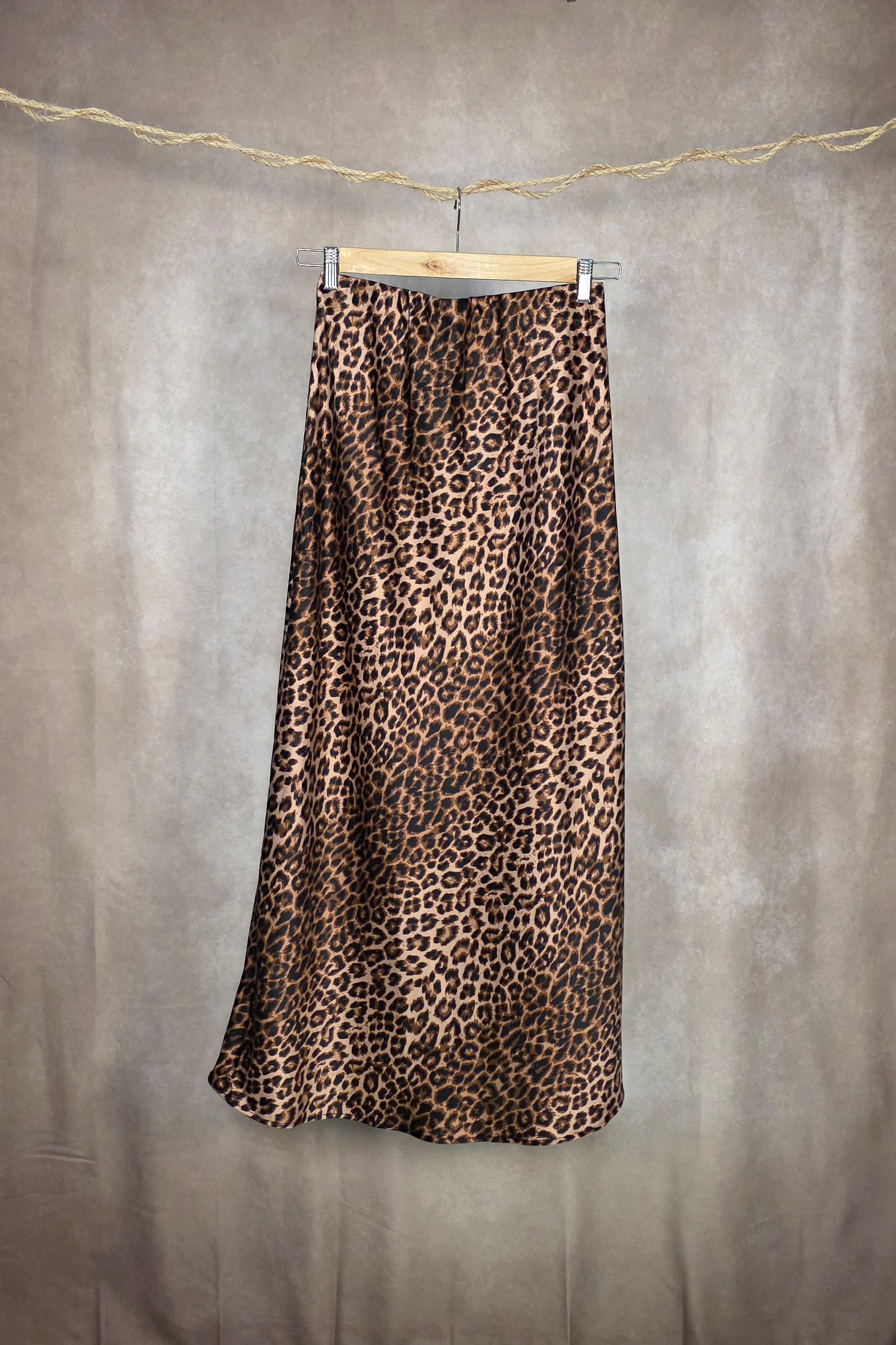 Gonna lunga animalier con spacco