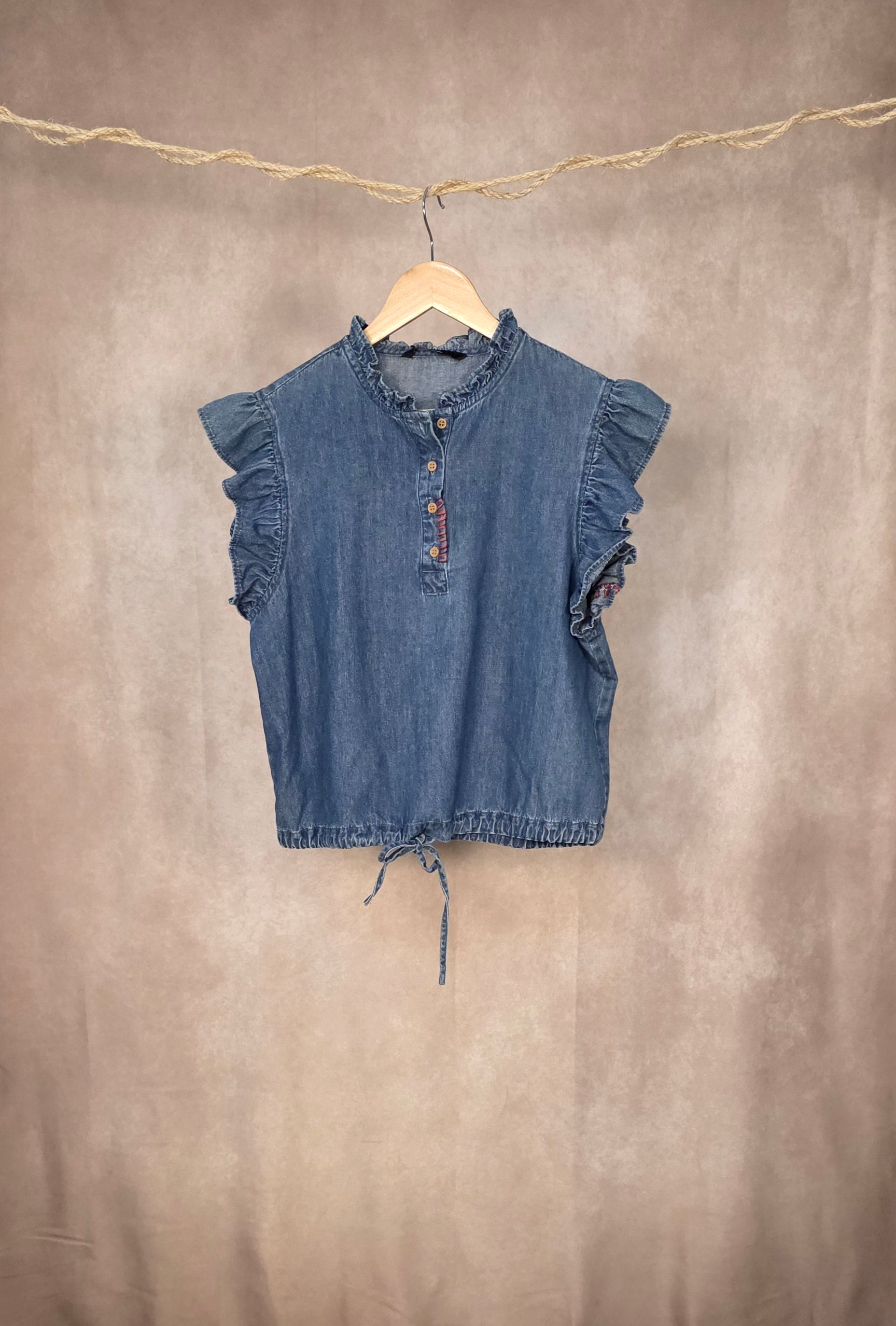Canotta Jeans Smanicata