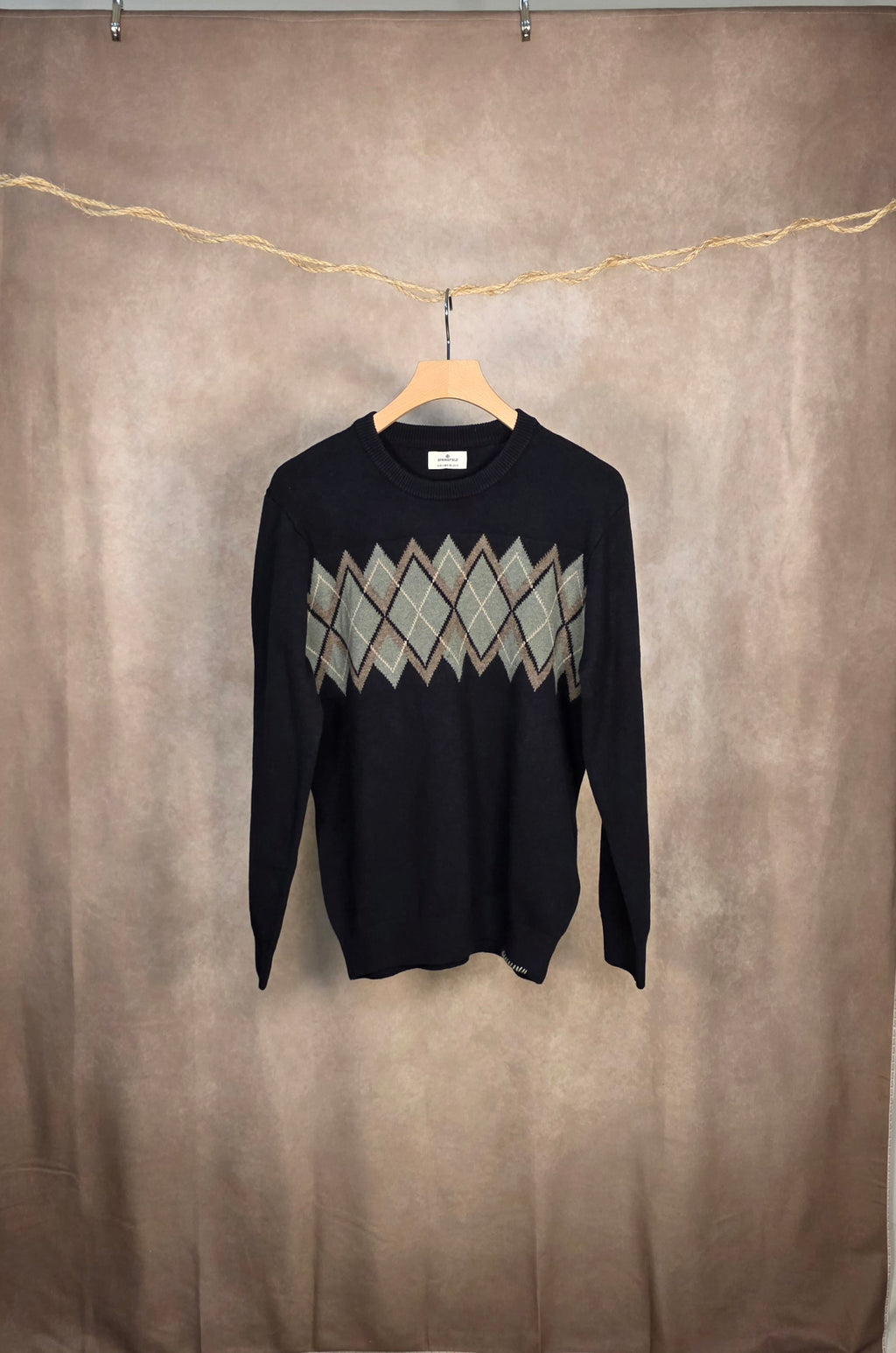 Maglione girocollo a rombi