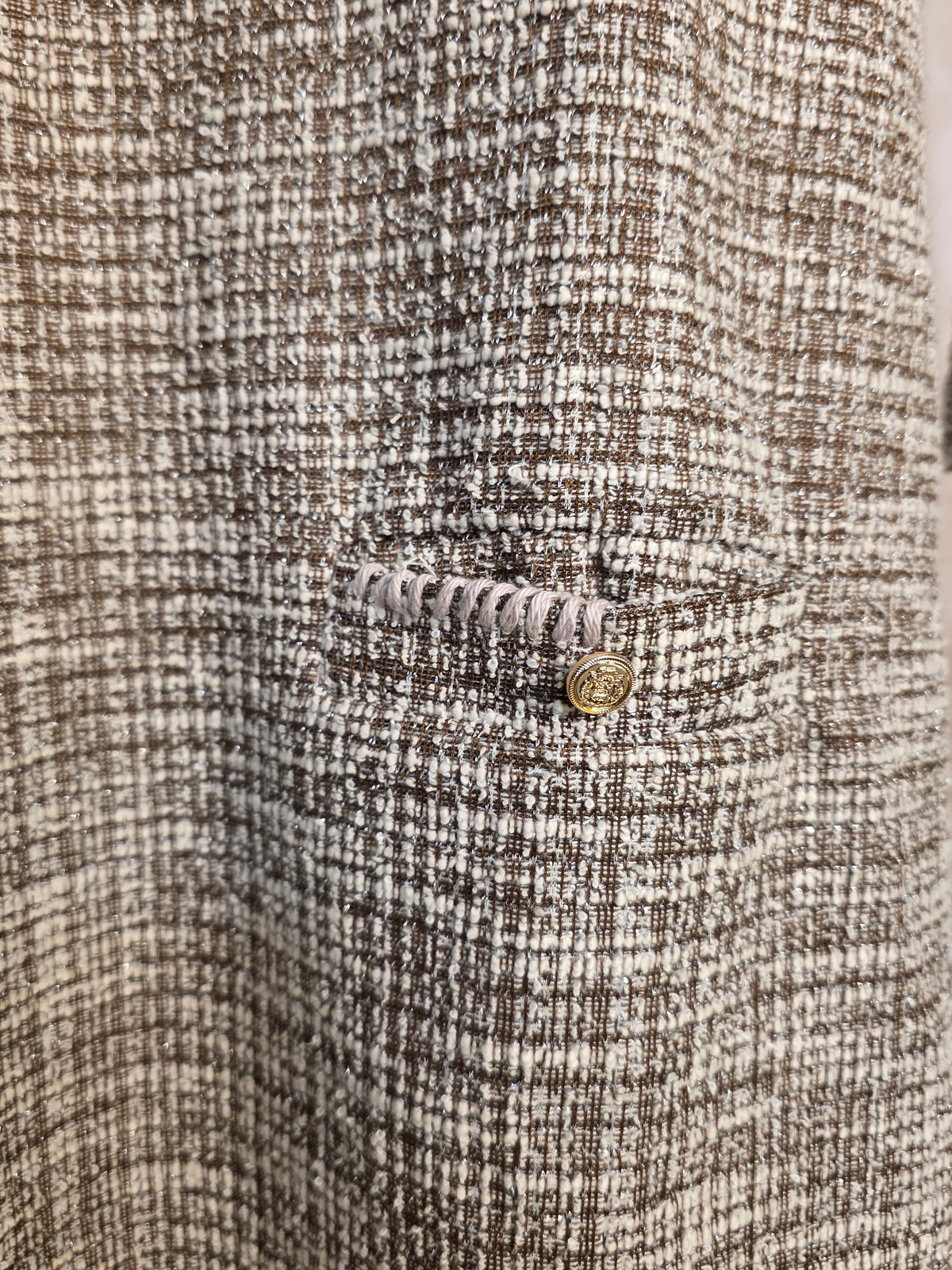 Abito corto effetto tweed