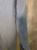Camicia cropped a righe gessate