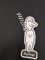 T-shirt nera di cotone