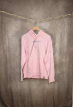 Felpa rosa con cappuccio in misto cotone
