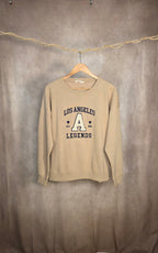 Felpa beige con grafica college