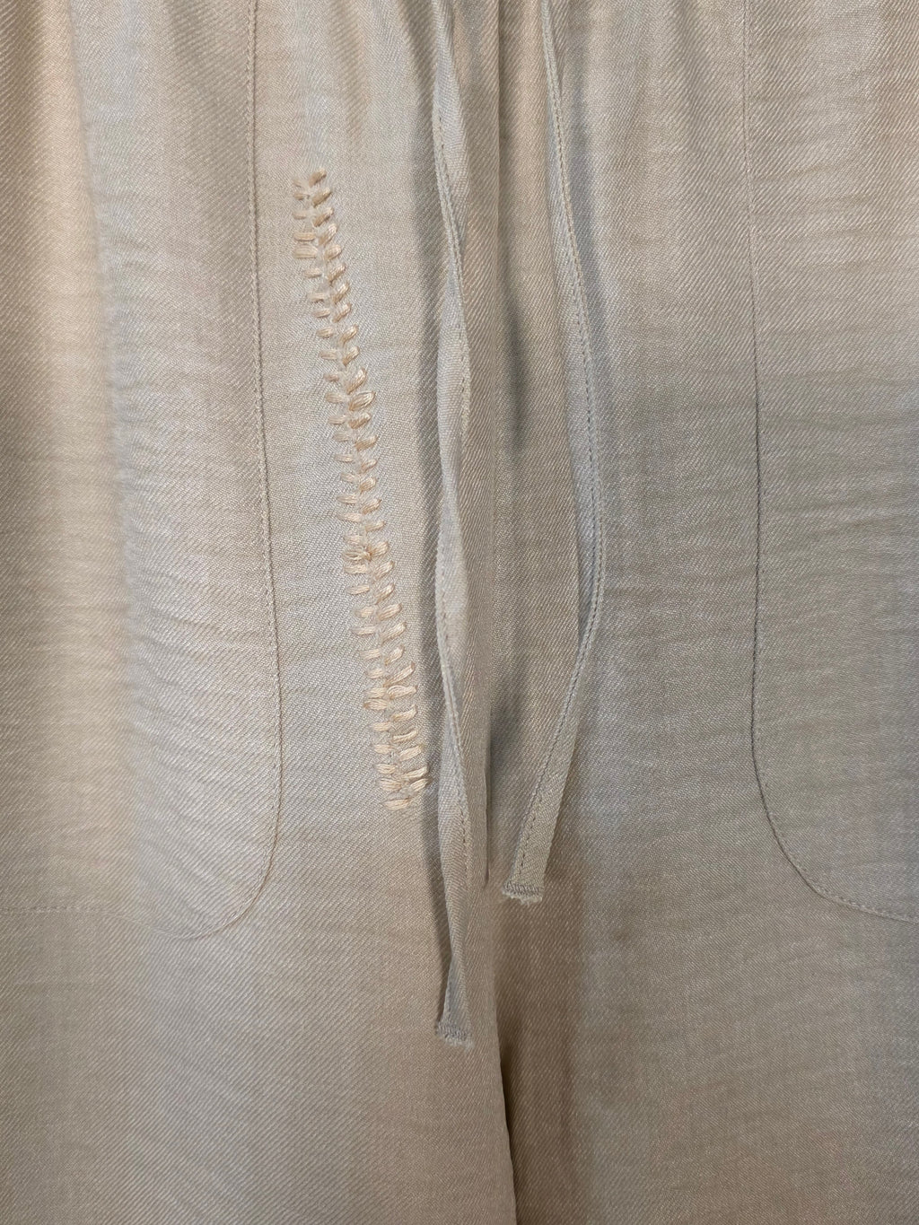 Pantaloni a palazzo color sabbia