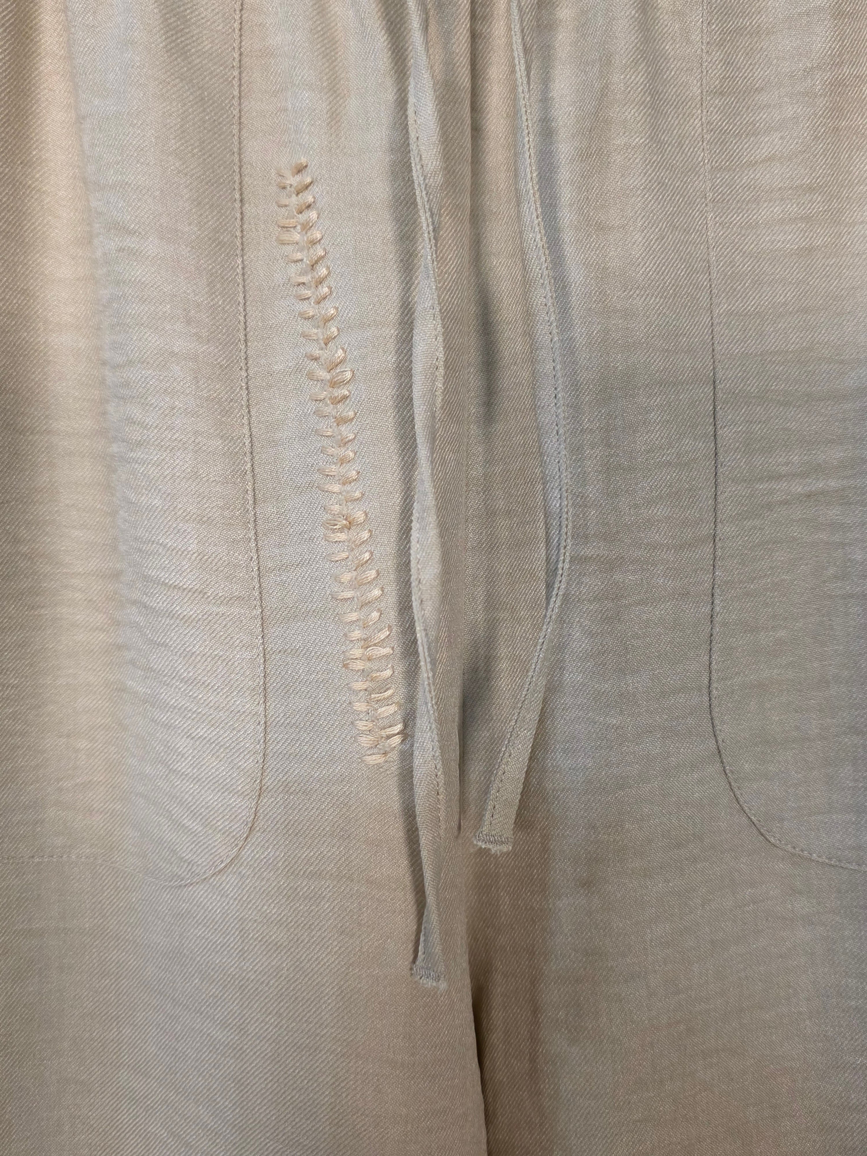 Pantaloni a palazzo color sabbia