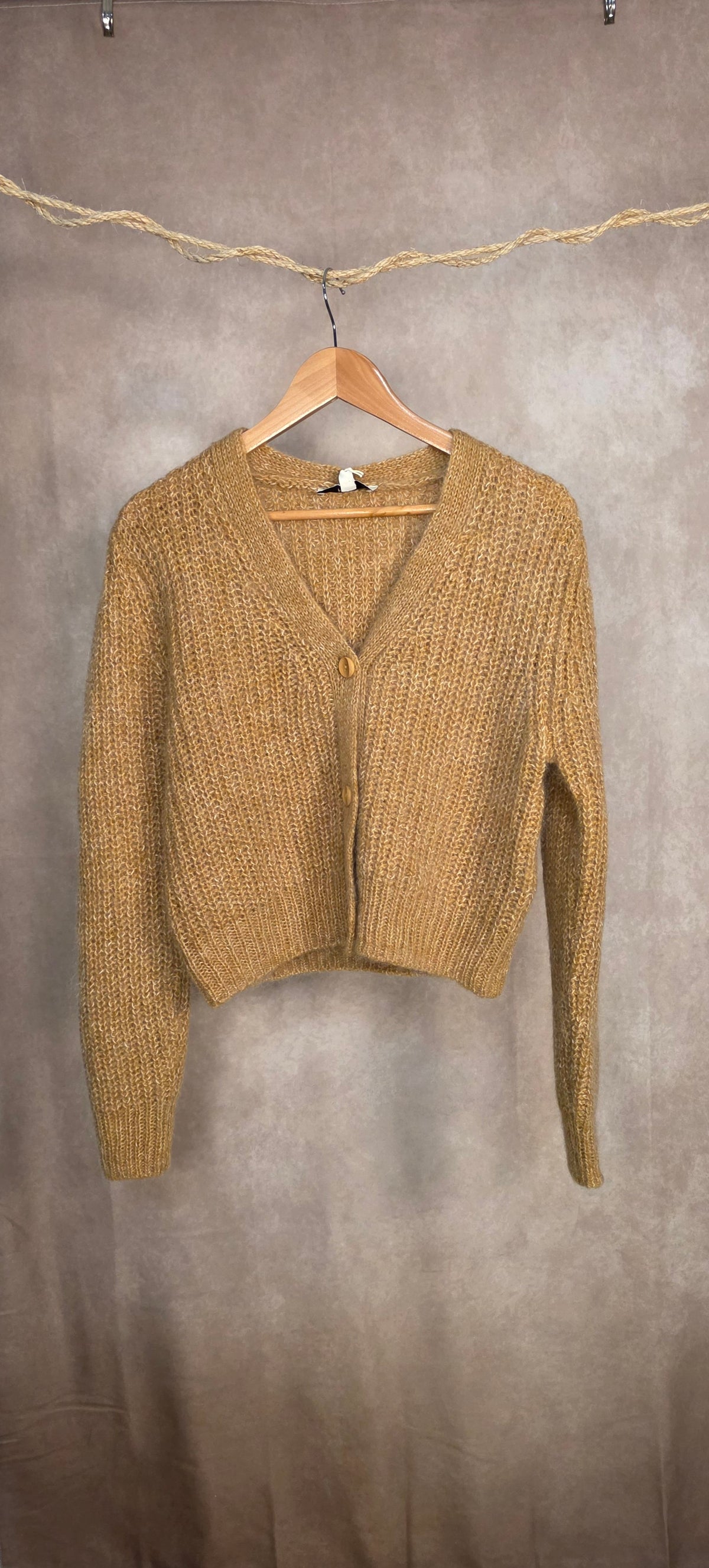 Cardigan corto in misto lana