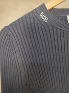 Maglia girocollo a coste