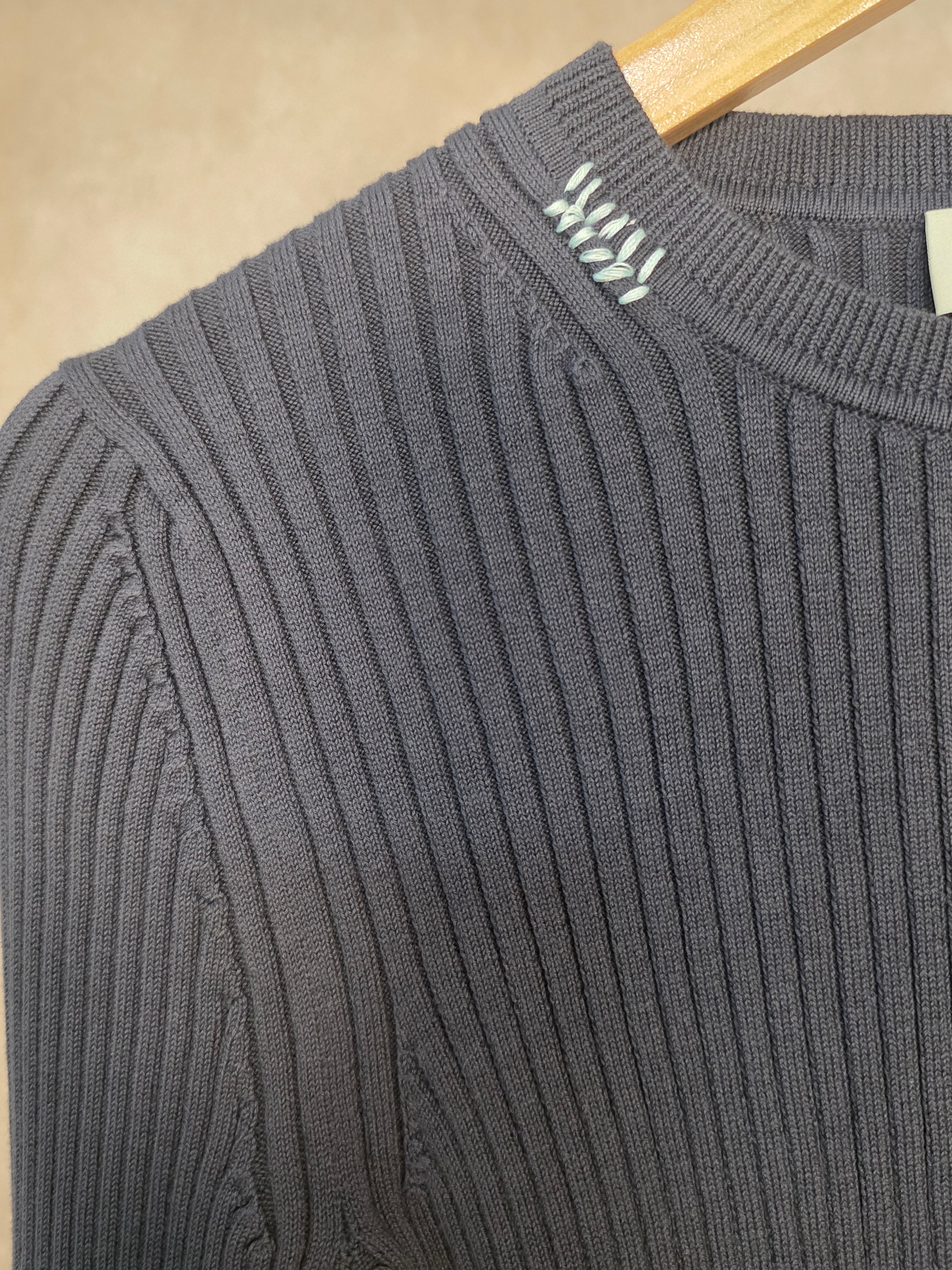 Maglia girocollo a coste