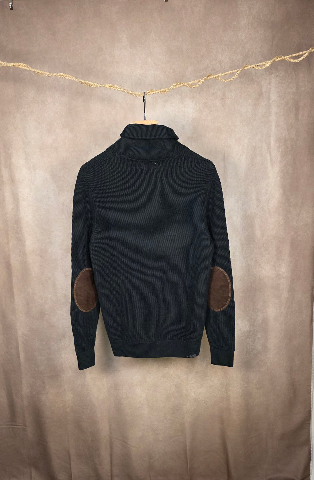 Maglione in cotone verde scuro