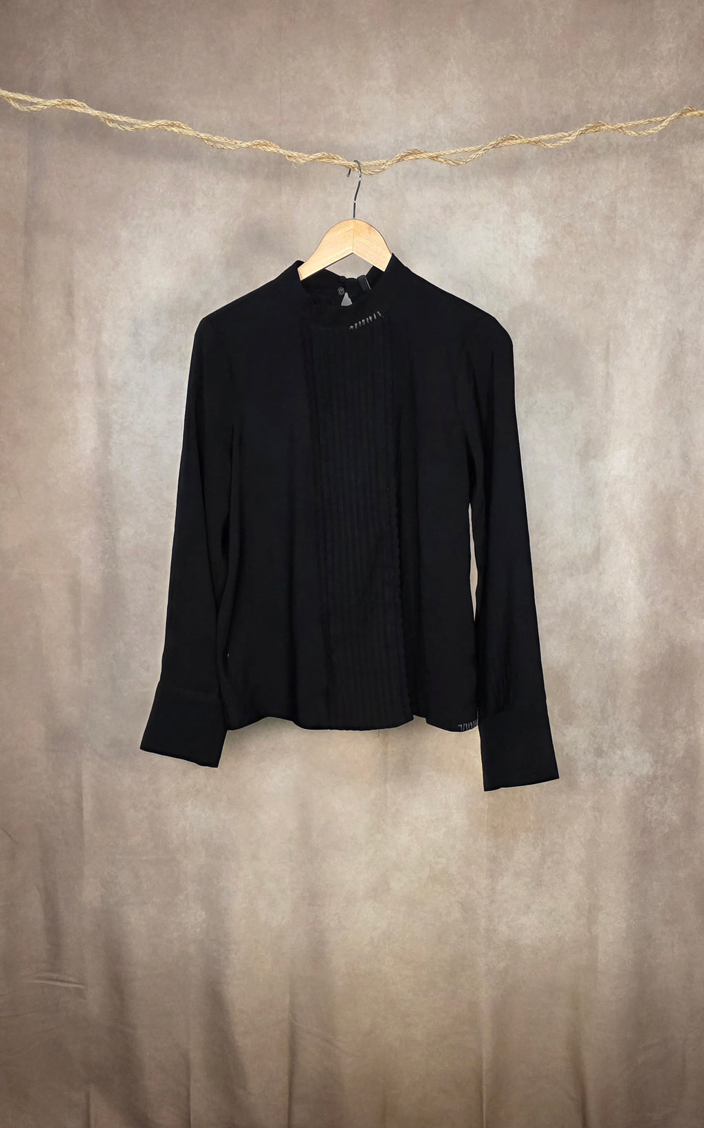 Camicia plisettata a maniche lunghe