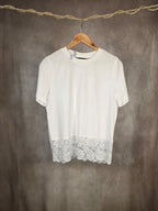 T-Shirt con finiture in pizzo