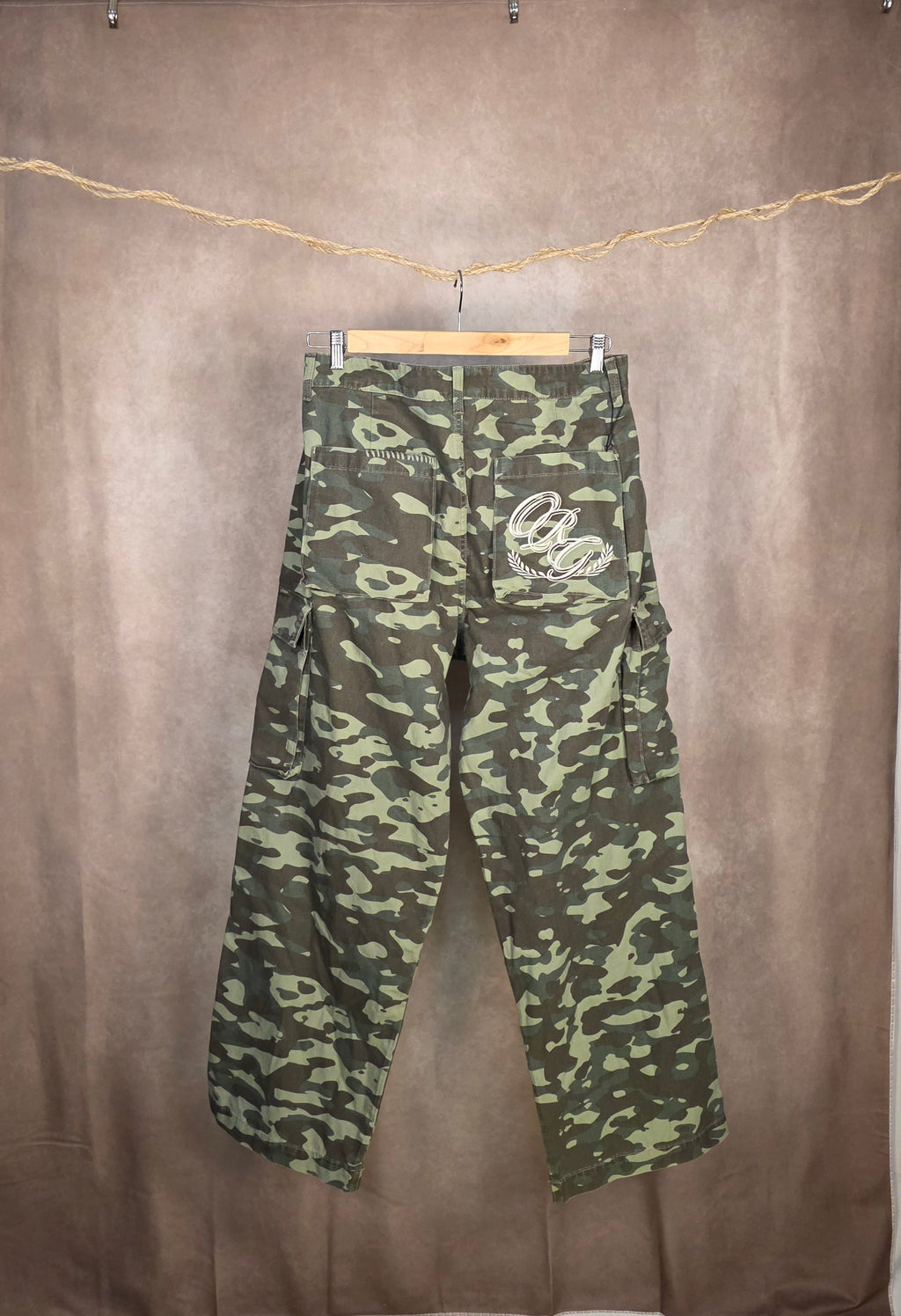 Pantaloni cargo in cotone baggy fit