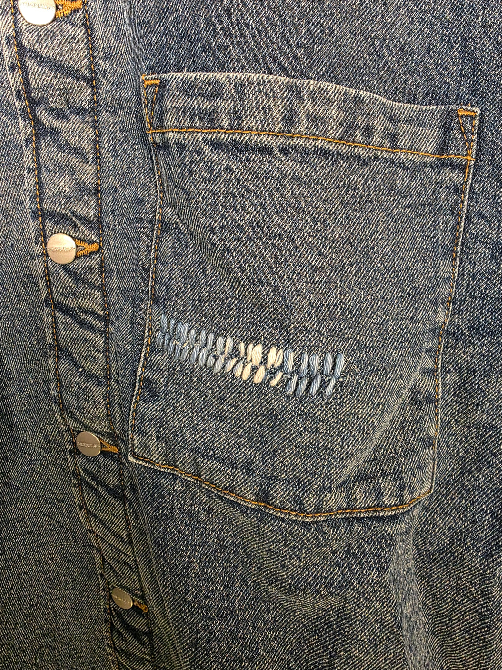 Overshirt in denim sherpa