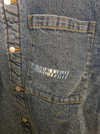 Overshirt in denim sherpa