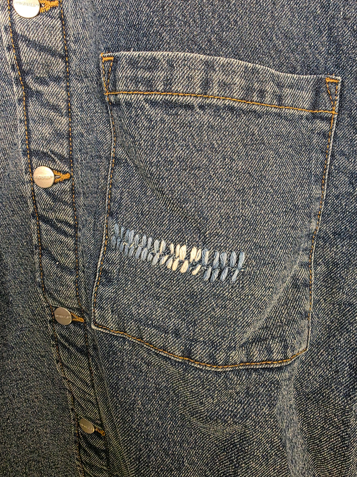 Overshirt in denim sherpa