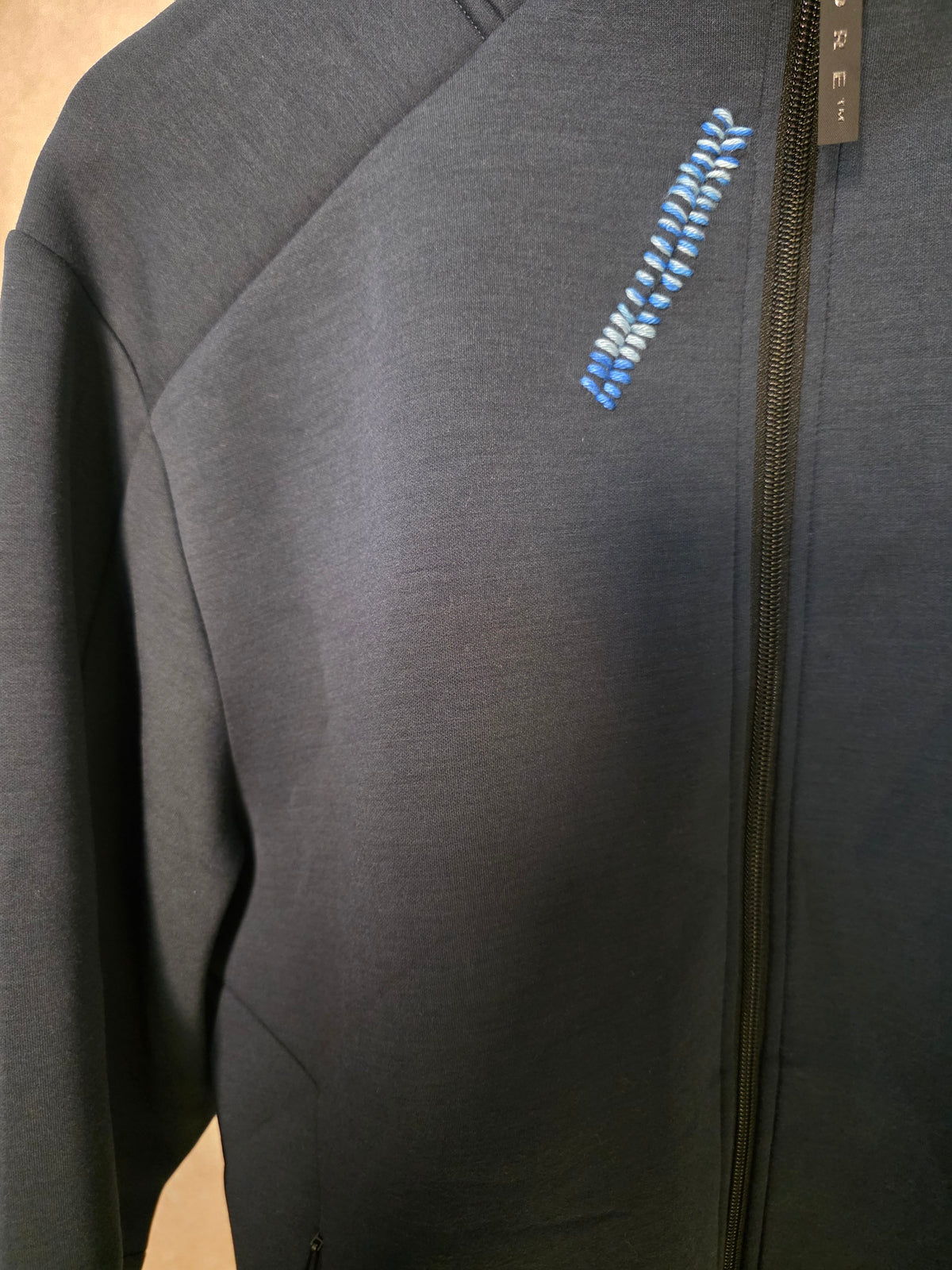 Felpa blu navy full zip