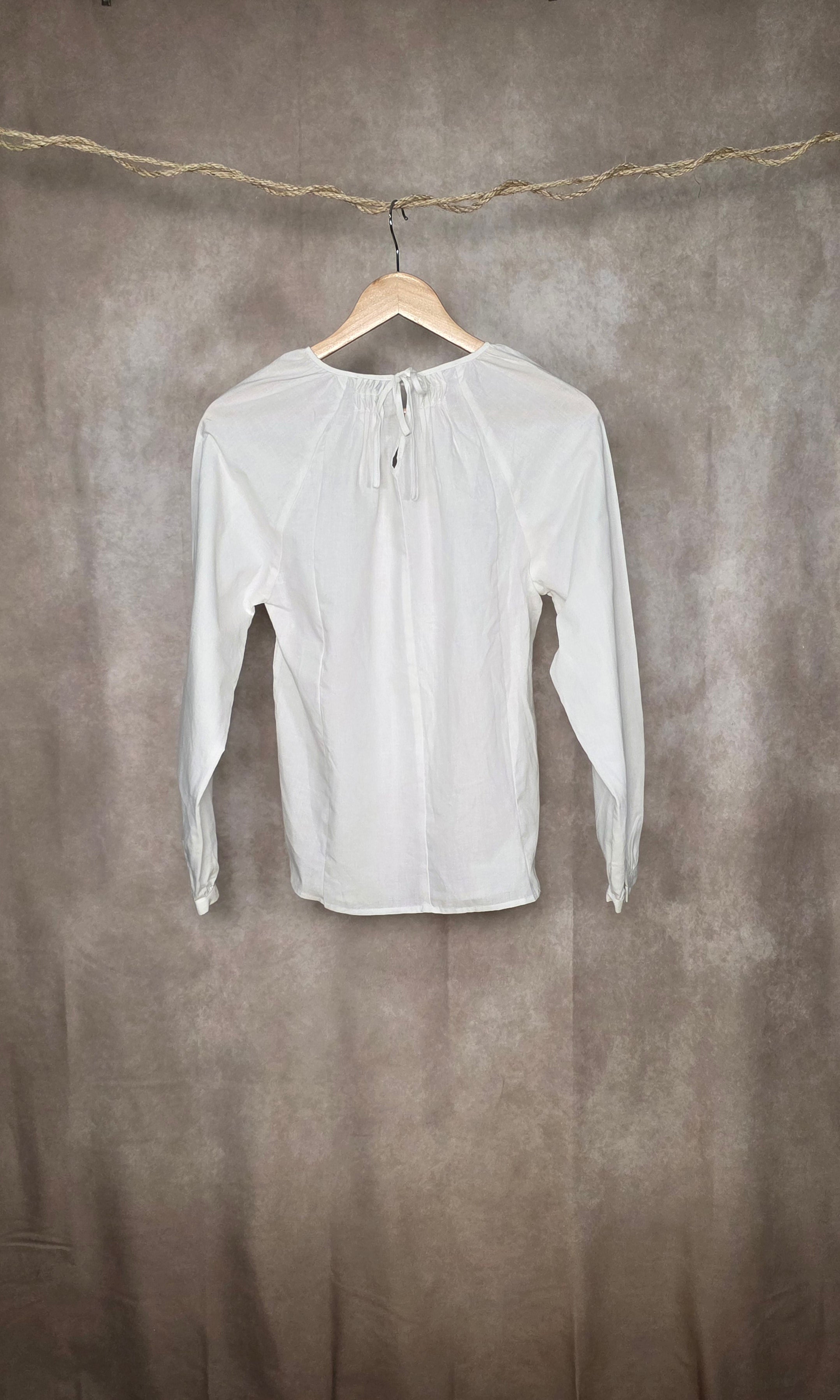 Camicia a maniche lunghe in misto lino