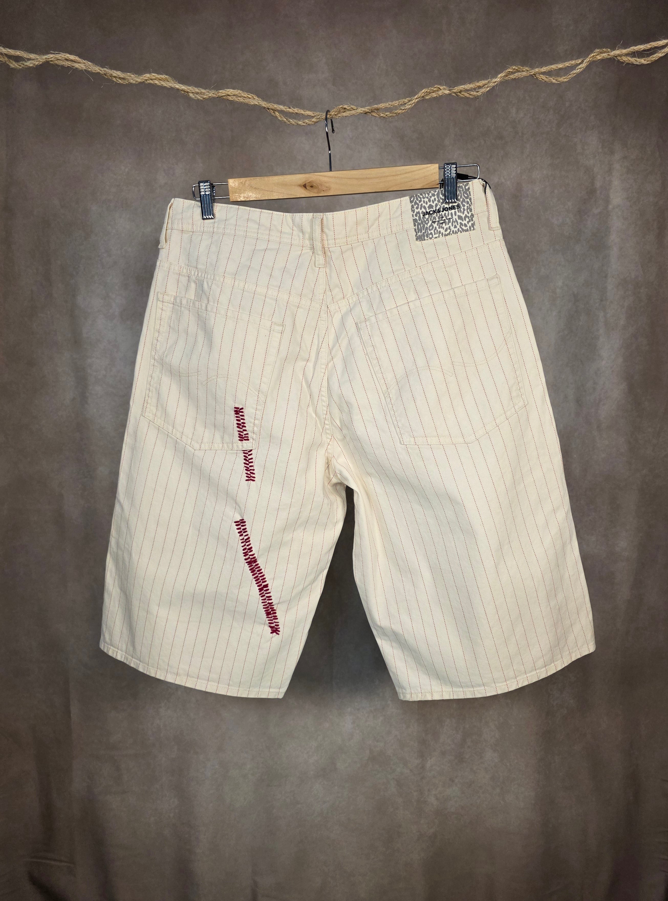 Bermuda a righe baggy fit