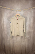 Cardigan in maglia con maxi colletto