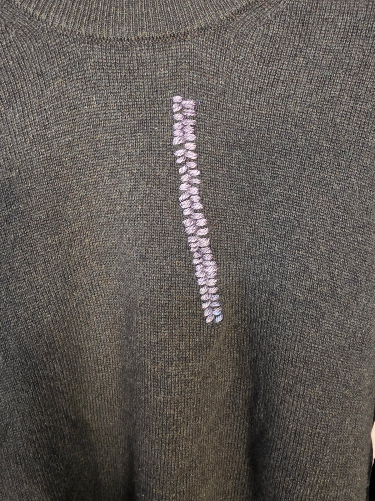 Maglia verde minerale in lana