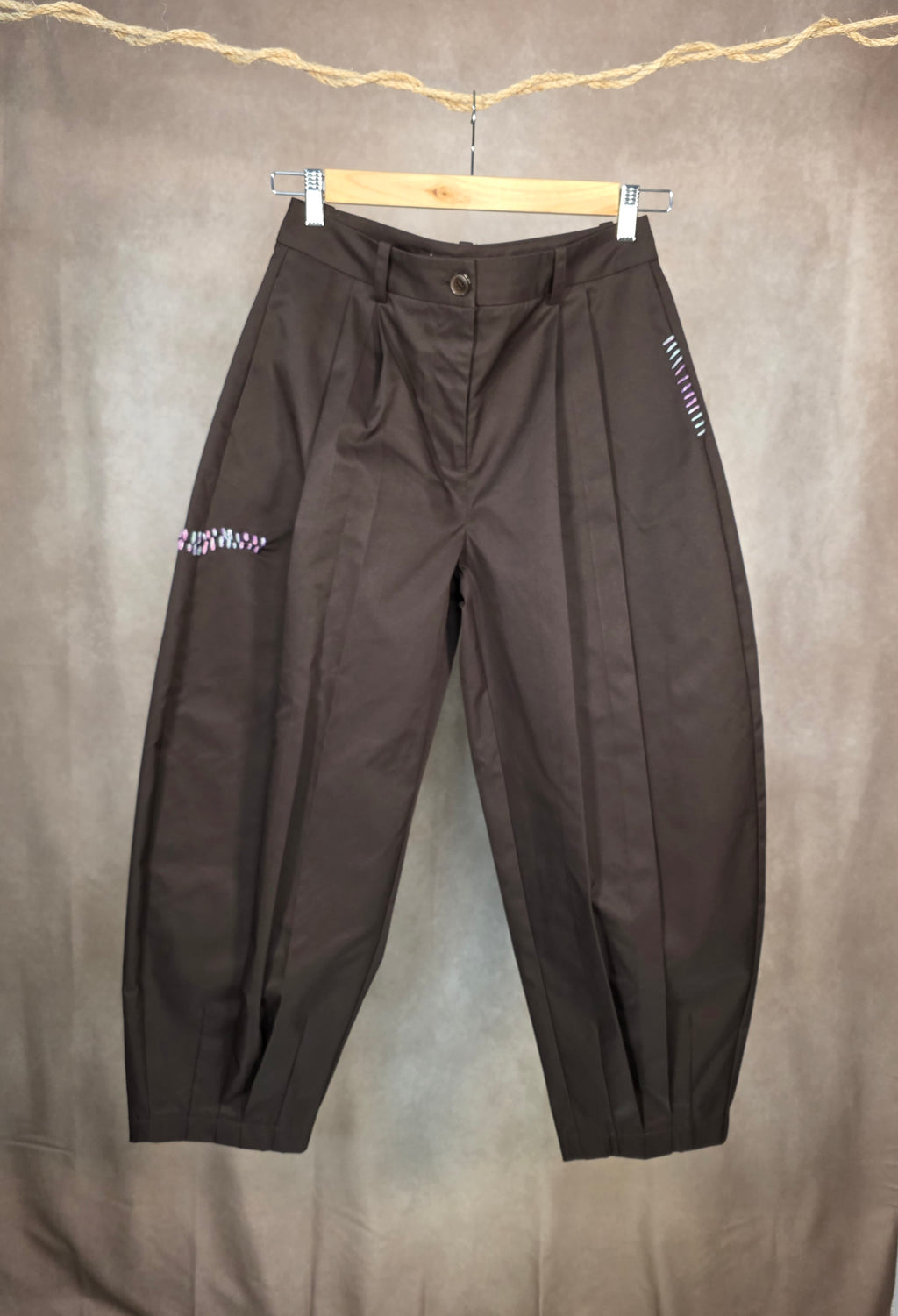 Pantalone vita alta a palloncino