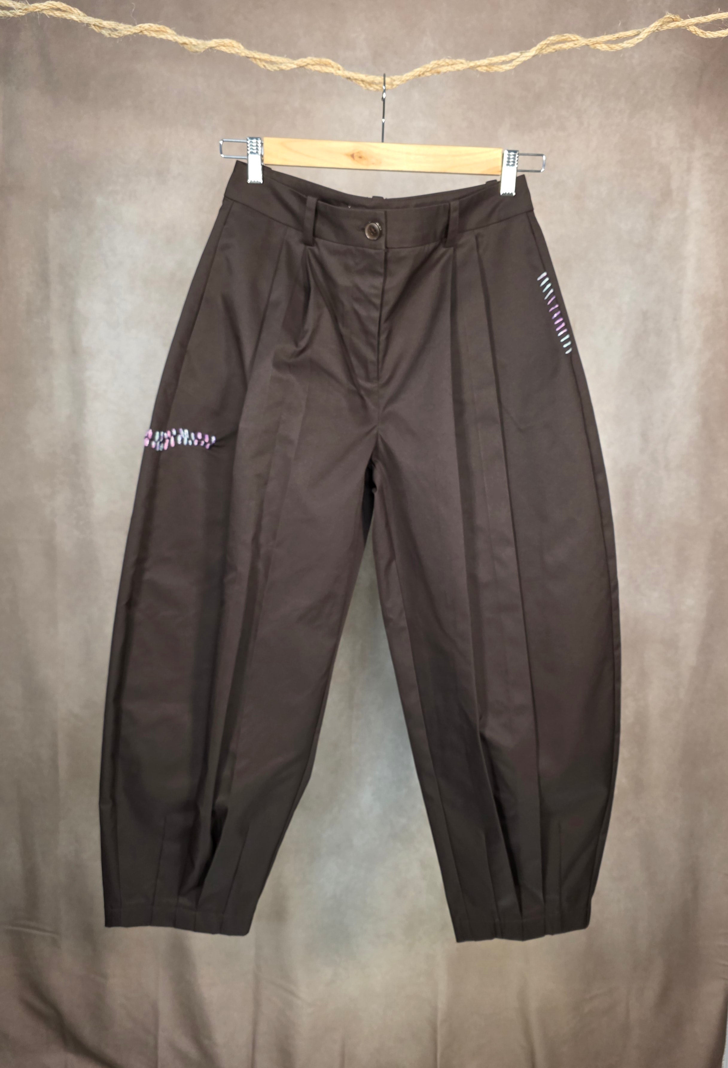 Pantalone vita alta a palloncino
