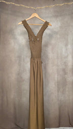 Abito maxi con spalline incrociate