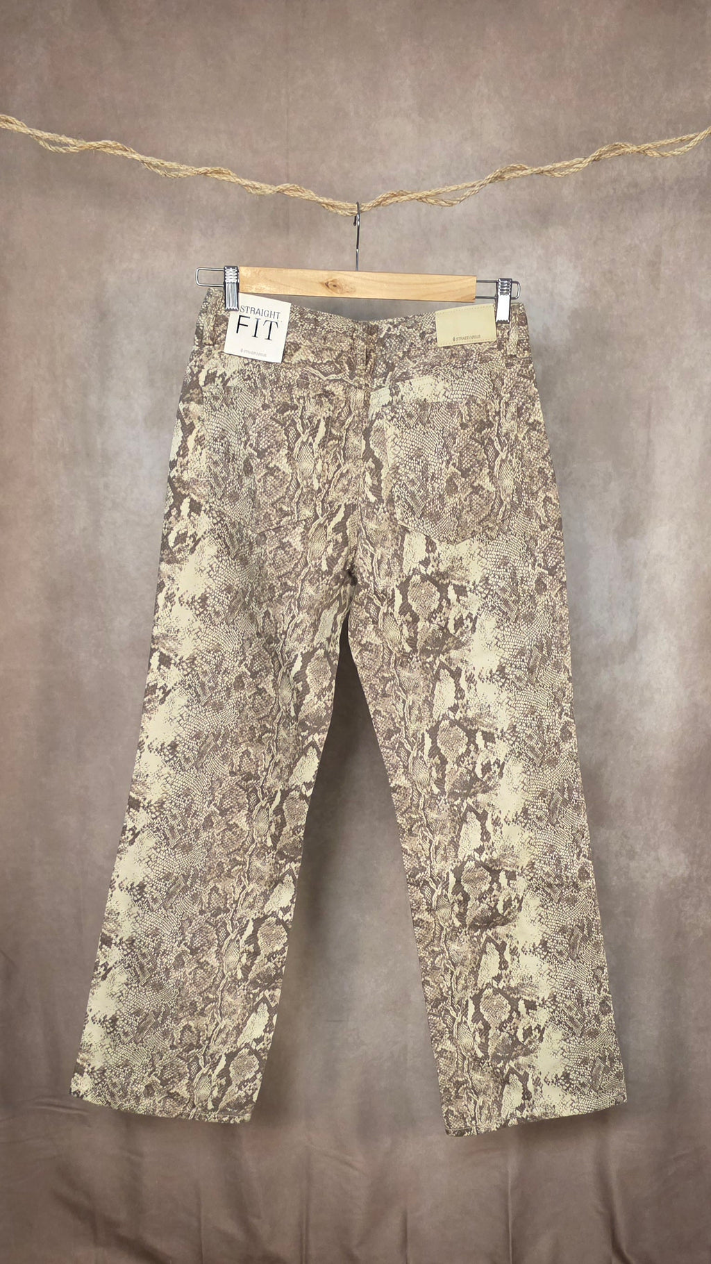 Jeans Straight Fit Snake Print