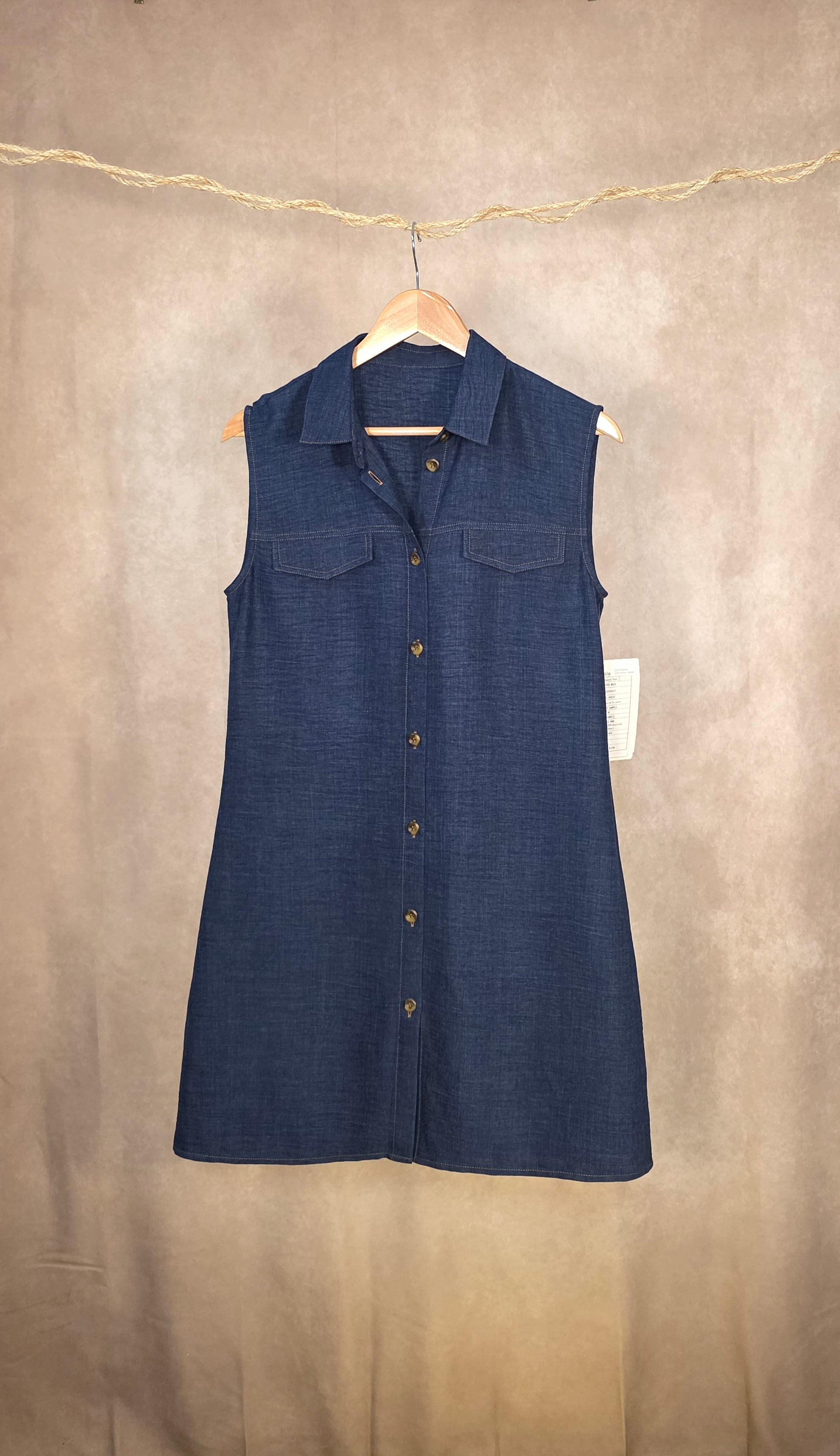 Abito chemisier smanicato blu navy